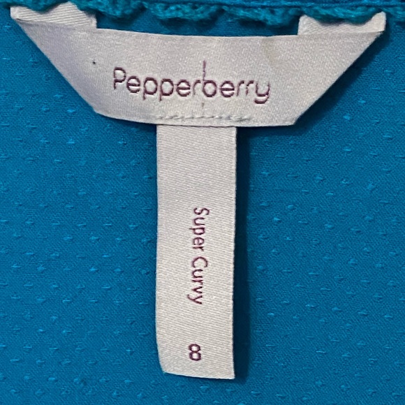 Bravissimo lace trim blouse in teal. US 4/ UK 8 Super Curvy. - Picture 4 of 4